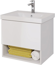 Dreja Тумба под раковину Perfecto 60 подвесная белая – фотография-5